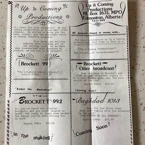 Brockett 99 original from 1993 comedy spoof local Alberta legendary antique